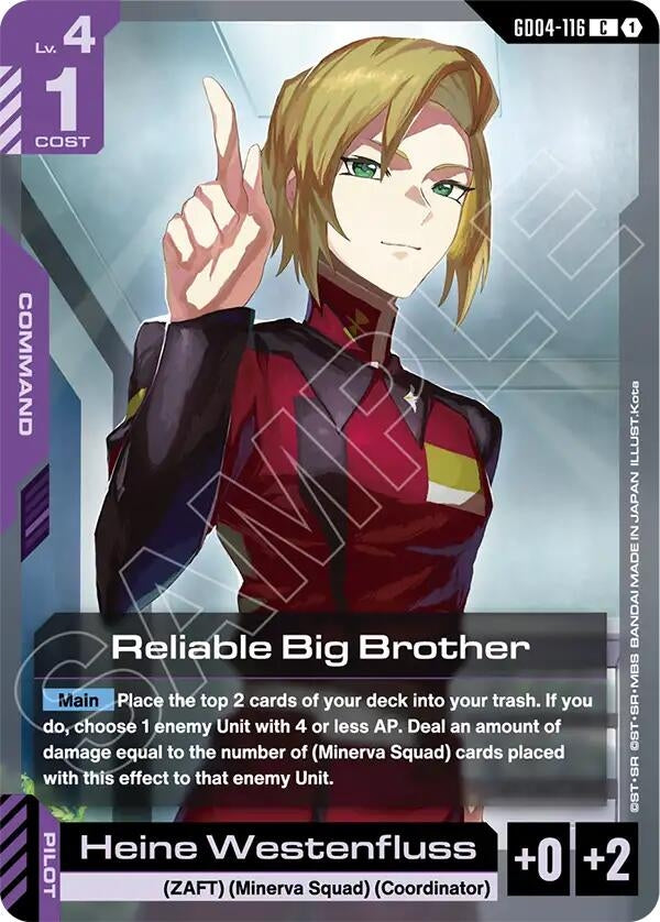 Image for Reliable Big Brother (GD04-116) (Phantom Aria) (GD04) - Gundam Card Game