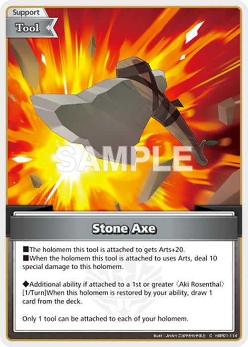 Image for Stone Axe (C) (hBP01-114) (Enchant Regalia) (HBP05E) - Hololive