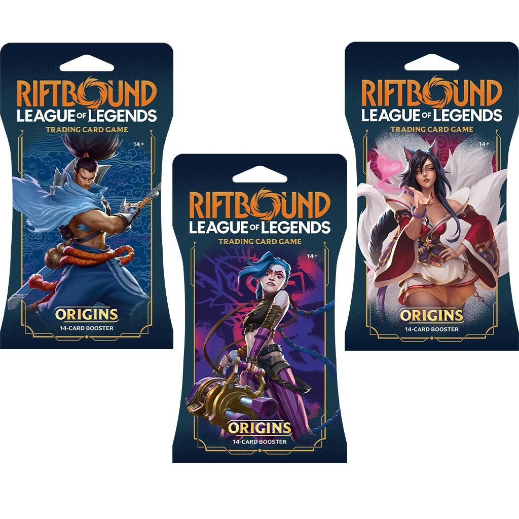 Image for Origins - Sleeved Booster Pack Art Bundle [Set of 3] - Riftbound: League of Legends Trading Card Game