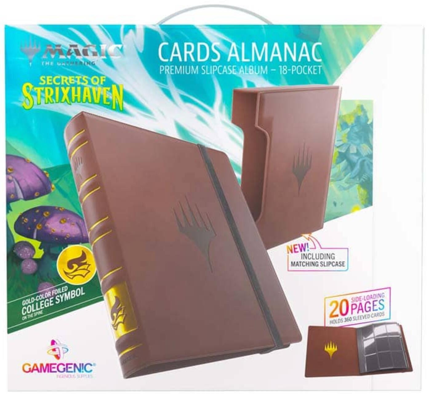 Image for Magic: The Gathering Secrets of Strixhaven Cards Almanac 18-Pocket Slipcase Album - Prismari - Storage Albums