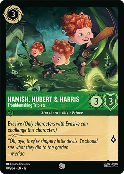 Image for Hamish, Hubert & Harris - Troublemaking Triplets (70/204) (Wilds Unknown) (12) - Disney Lorcana