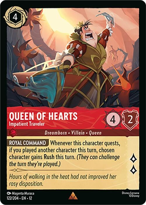 Image for Queen of Hearts - Impatient Traveler (122/204) (Wilds Unknown) (12) - Disney Lorcana