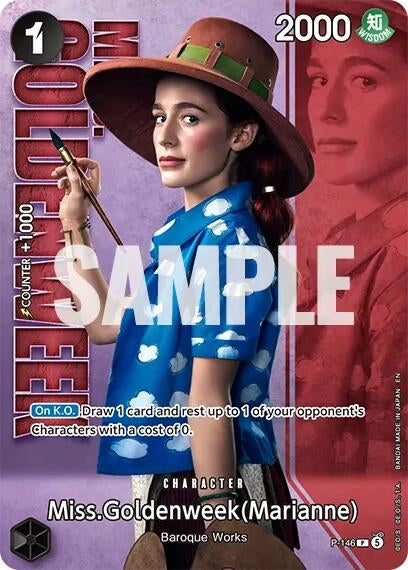 Image for Miss.Goldenweek (Marianne) - P-146 (Premium Card Collection -Live Action Edition Vol.2 Baroque Works-) (P-146) (One Piece Promotion Cards) (OP-PR) - One Piece Card Game