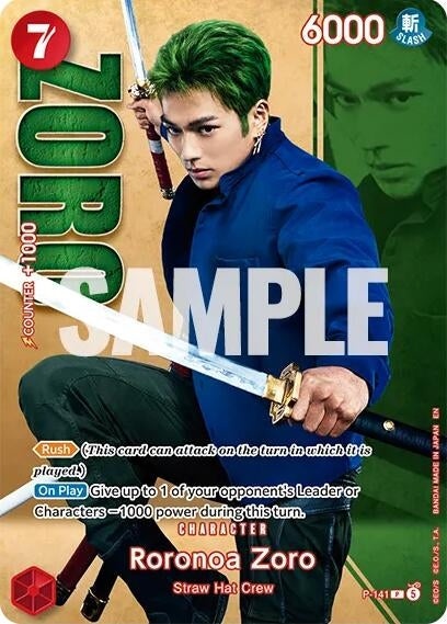 Image for Roronoa Zoro - P-141 (Premium Card Collection -Live Action Edition Vol.2 Straw Hat Crew-) (P-141) (One Piece Promotion Cards) (OP-PR) - One Piece Card Game