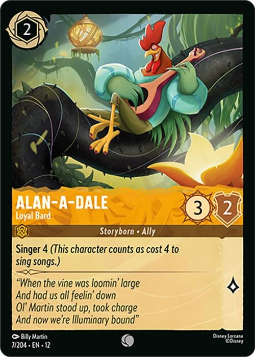 Image for Alan-a-Dale - Loyal Bard (7/204) (Wilds Unknown) (12) - Disney Lorcana