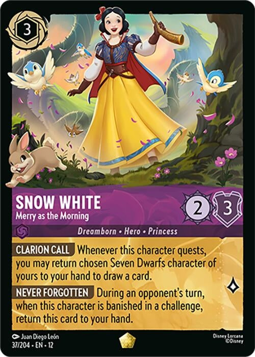 Image for Snow White - Merry as the Morning (37/204) (Wilds Unknown) (12) - Disney Lorcana