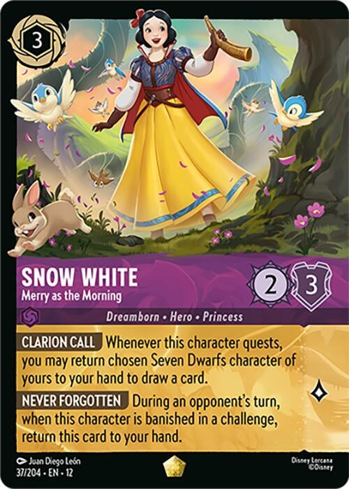 Image for Snow White - Merry as the Morning (Foil) (37/204) (Wilds Unknown) (12) - Disney Lorcana