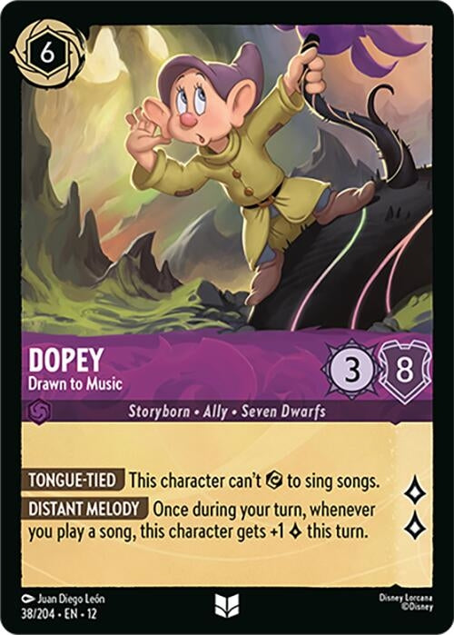 Image for Dopey - Drawn to Music (38/204) (Wilds Unknown) (12) - Disney Lorcana