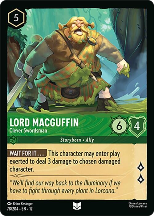 Image for Lord MacGuffin - Clever Swordsman (78/204) (Wilds Unknown) (12) - Disney Lorcana