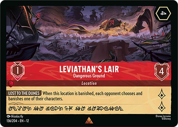 Image for Leviathan's Lair - Dangerous Ground (136/204) (Wilds Unknown) (12) - Disney Lorcana