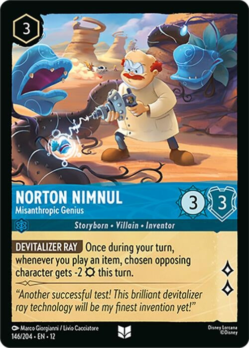 Image for Norton Nimnul - Misanthropic Genius (146/204) (Wilds Unknown) (12) - Disney Lorcana