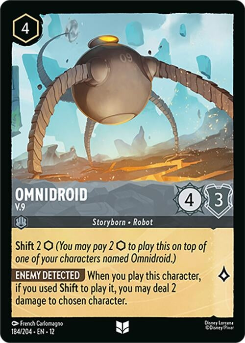 Image for Omnidroid - V.9 (184/204) (Wilds Unknown) (12) - Disney Lorcana
