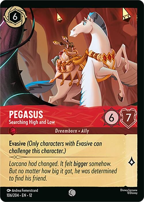 Image for Pegasus - Searching High and Low (Foil) (106/204) (Wilds Unknown) (12) - Disney Lorcana