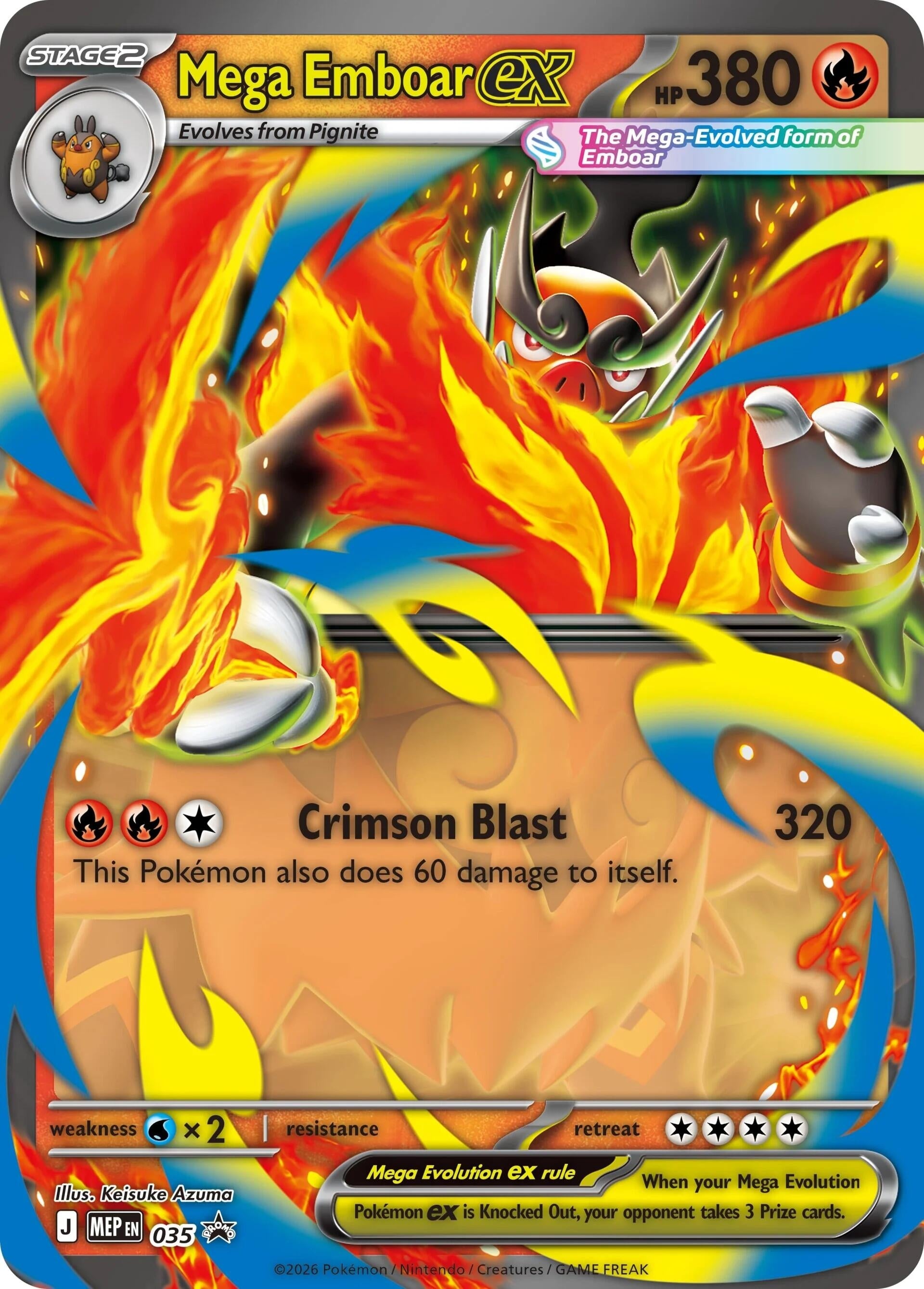 Mega Emboar ex (035) (Jumbo Cards)