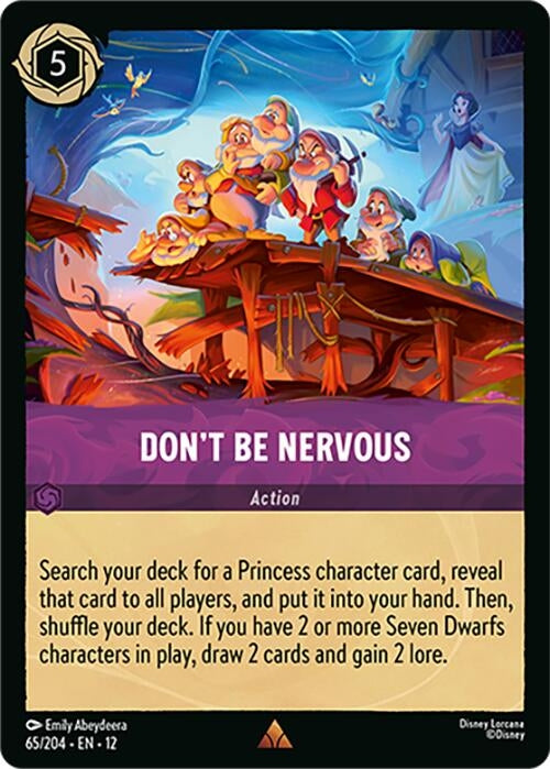 Image for Don't Be Nervous (65/204) (Wilds Unknown) (12) - Disney Lorcana