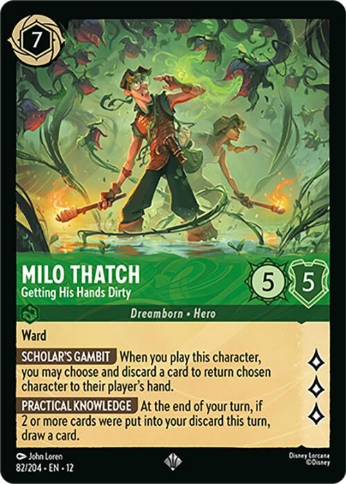 Image for Milo Thatch - Getting His Hands Dirty (82/204) (Wilds Unknown) (12) - Disney Lorcana