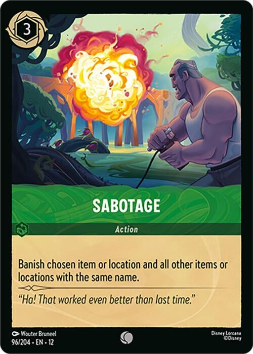 Image for Sabotage (96/204) (Wilds Unknown) (12) - Disney Lorcana