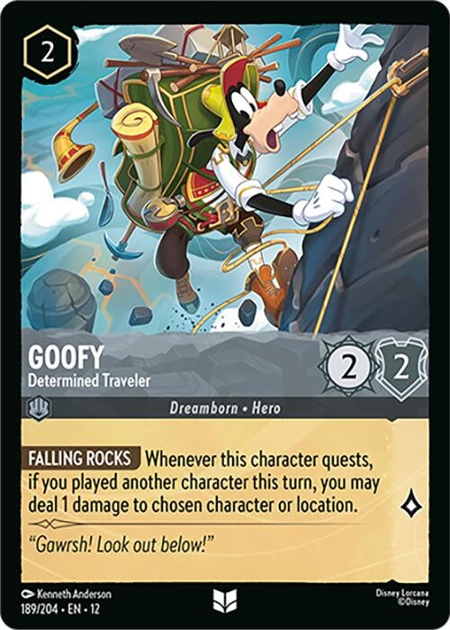 Image for Goofy - Determined Traveler (189/204) (Wilds Unknown) (12) - Disney Lorcana