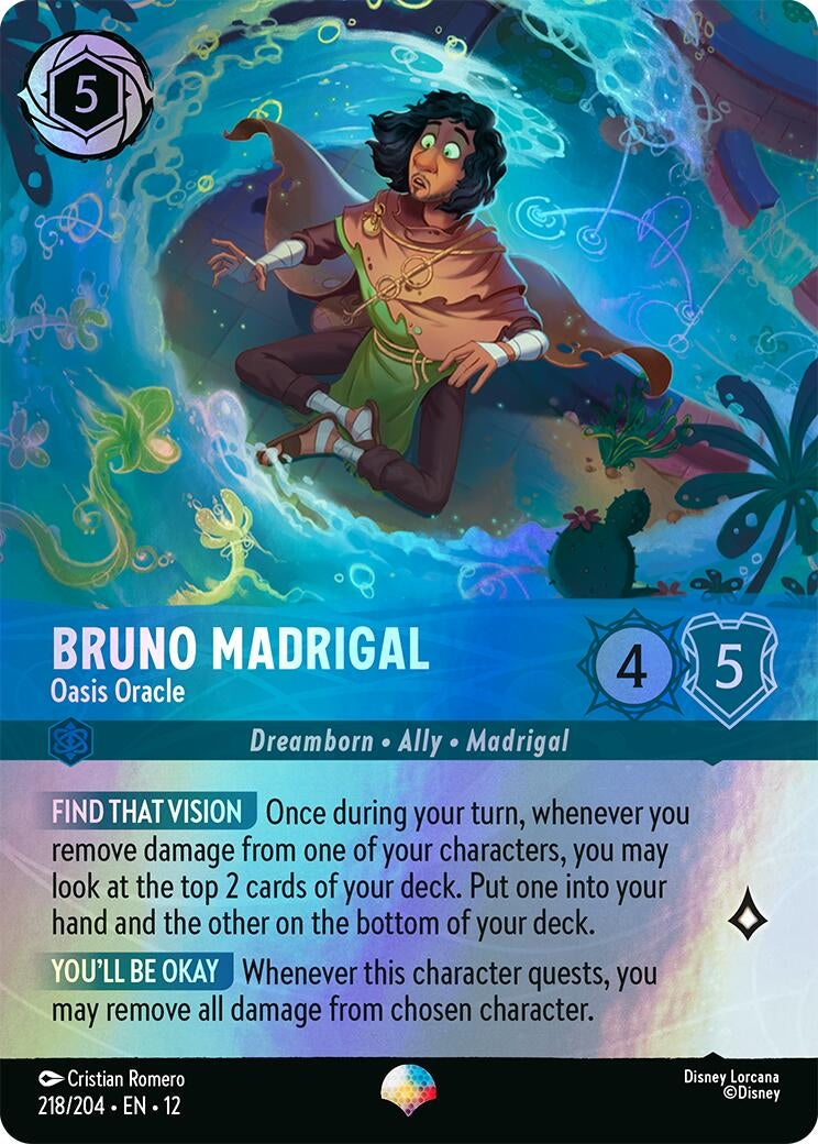 Image for Bruno Madrigal - Oasis Oracle (Epic) (218/204) (Wilds Unknown) (12) - Disney Lorcana