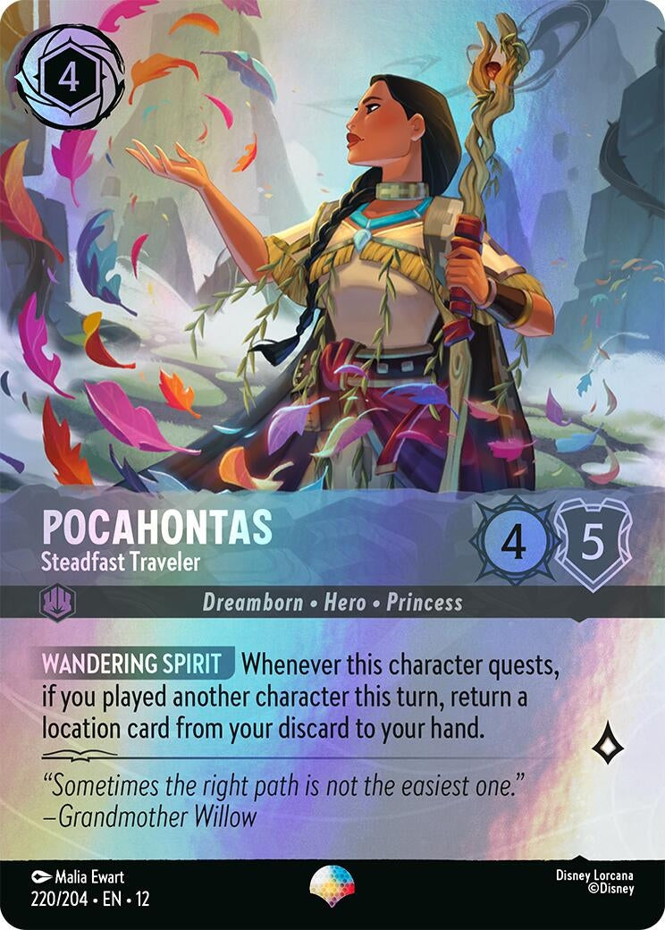 Image for Pocahontas - Steadfast Traveler (Epic) (220/204) (Wilds Unknown) (12) - Disney Lorcana