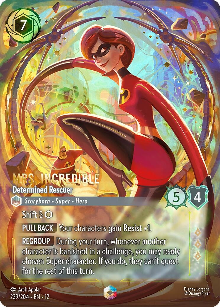 Image for Mrs. Incredible - Determined Rescuer (Enchanted) (239/204) (Wilds Unknown) (12) - Disney Lorcana
