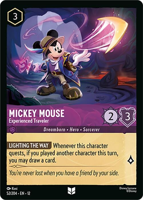 Image for Mickey Mouse - Experienced Traveler (52/204) (Wilds Unknown) (12) - Disney Lorcana