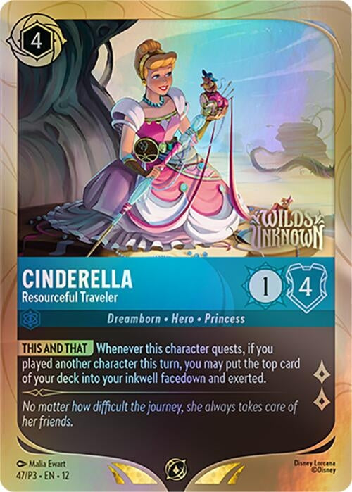Image for Cinderella - Resourceful Traveler (47) (Disney Lorcana Promo Cards) (DLPC) - Disney Lorcana