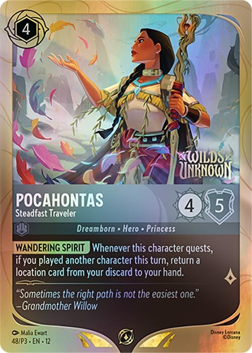 Image for Pocahontas - Steadfast Traveler (48) (Disney Lorcana Promo Cards) (DLPC) - Disney Lorcana