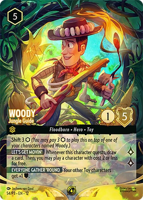 Image for Woody - Jungle Guide (Store Championship) (54) (Disney Lorcana Promo Cards) (DLPC) - Disney Lorcana