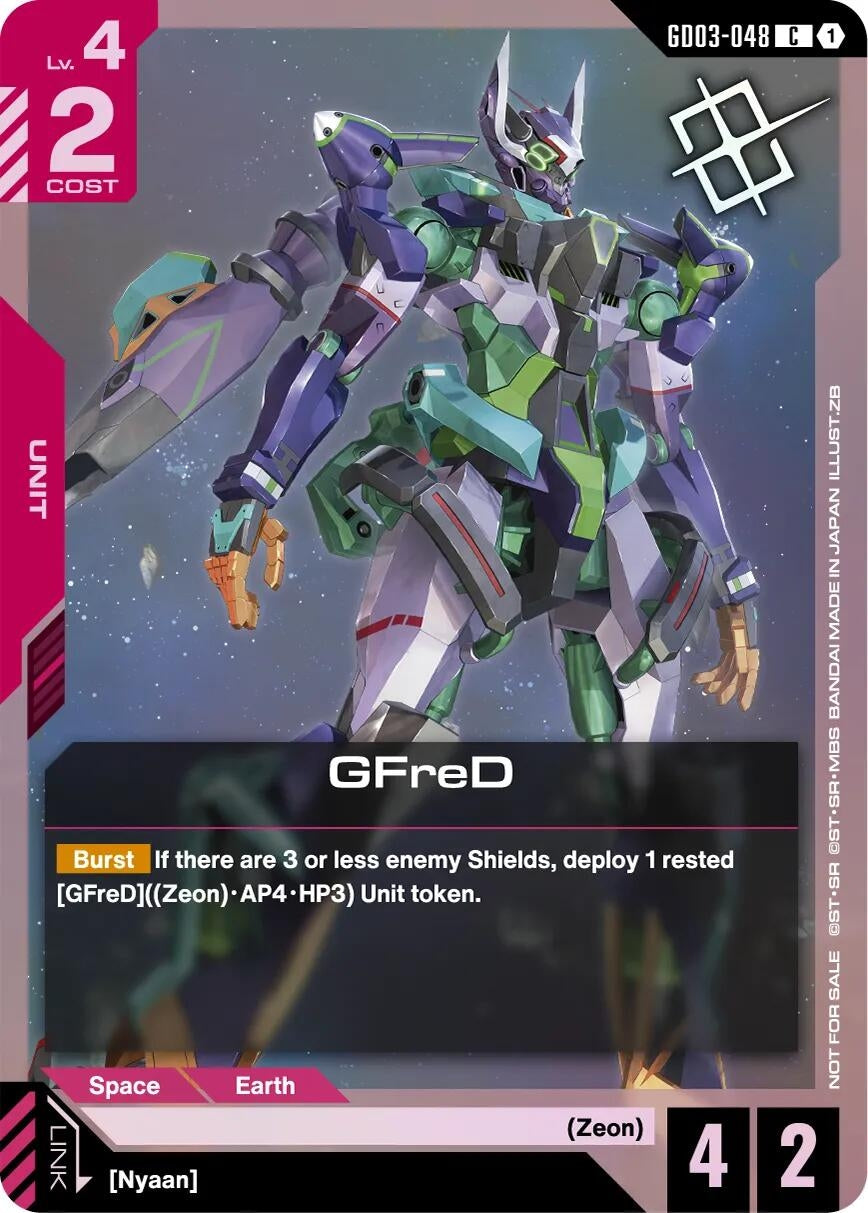 Image for GFreD (Judge Pack 02) (GD03-048) (Gundam Promotional Cards) (GCG-PR) - Gundam Card Game