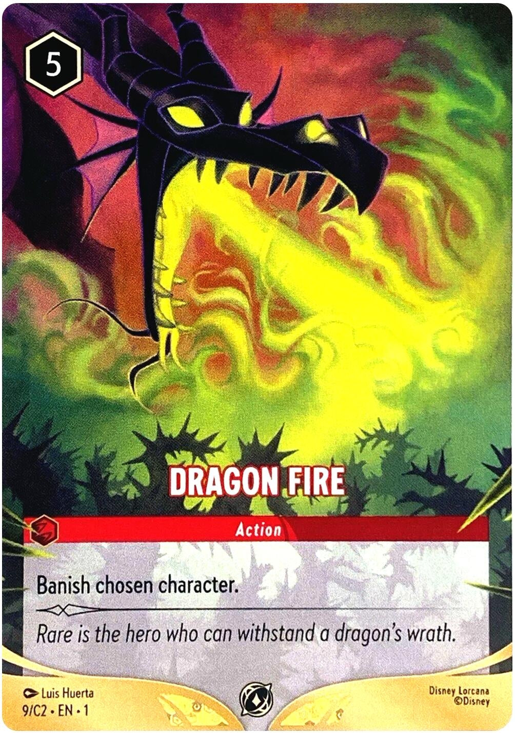 Image for Dragon Fire (9/C2) (9) (Disney Lorcana Promo Cards) (DLPC) - Disney Lorcana