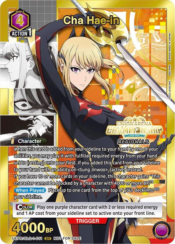 Image for Cha Hae-in (Regionals 26-27) (UEPR/SLG-1-011) (Union Arena Promotion Cards) (UEPR) - Union Arena