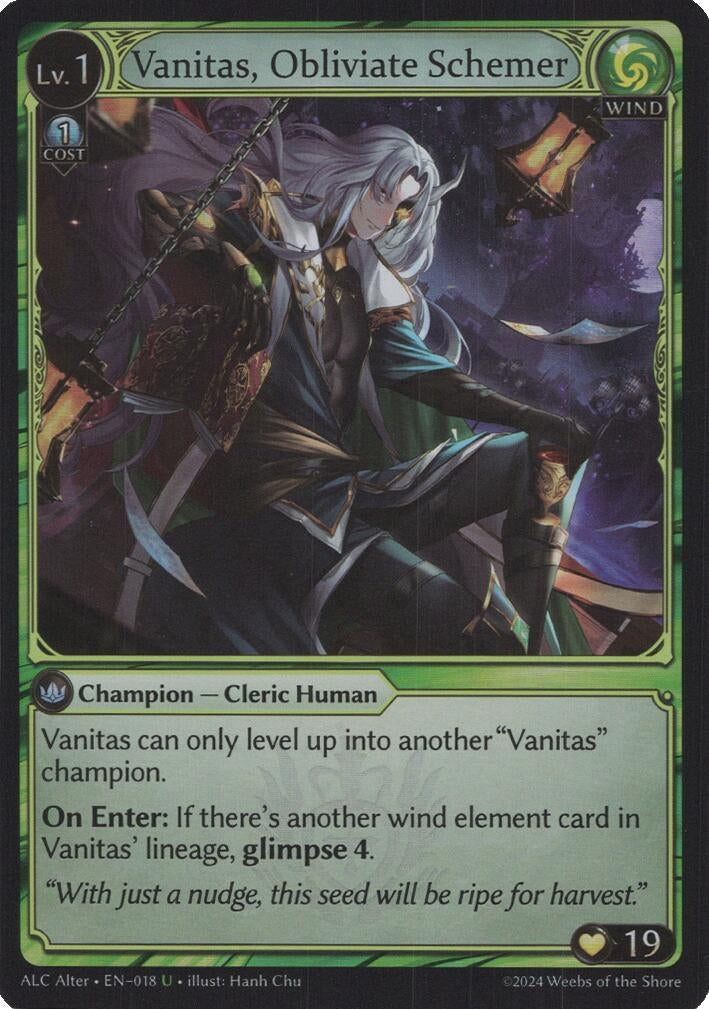 Image for Vanitas, Obliviate Schemer (018) (Alchemical Revolution Alter Edition) (ALC Alter) - Grand Archive TCG
