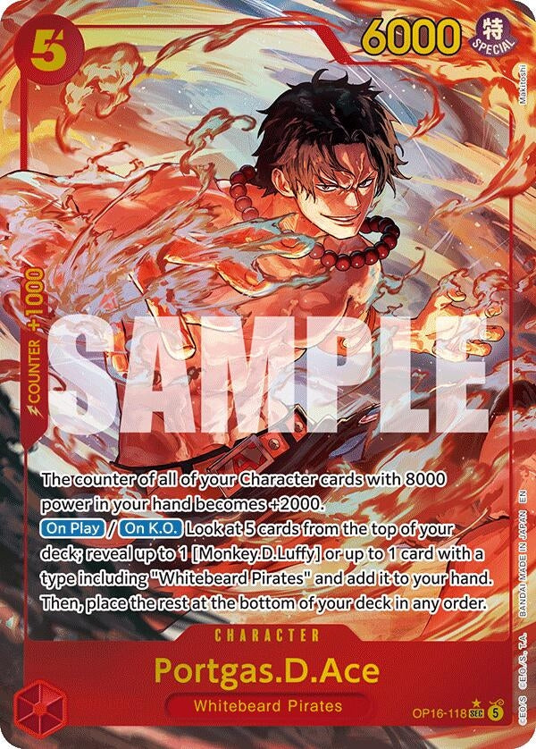 Image for Portgas.D.Ace (118) (Alternate Art) (OP16-118) (The Time of Battle) (OP16) - One Piece Card Game