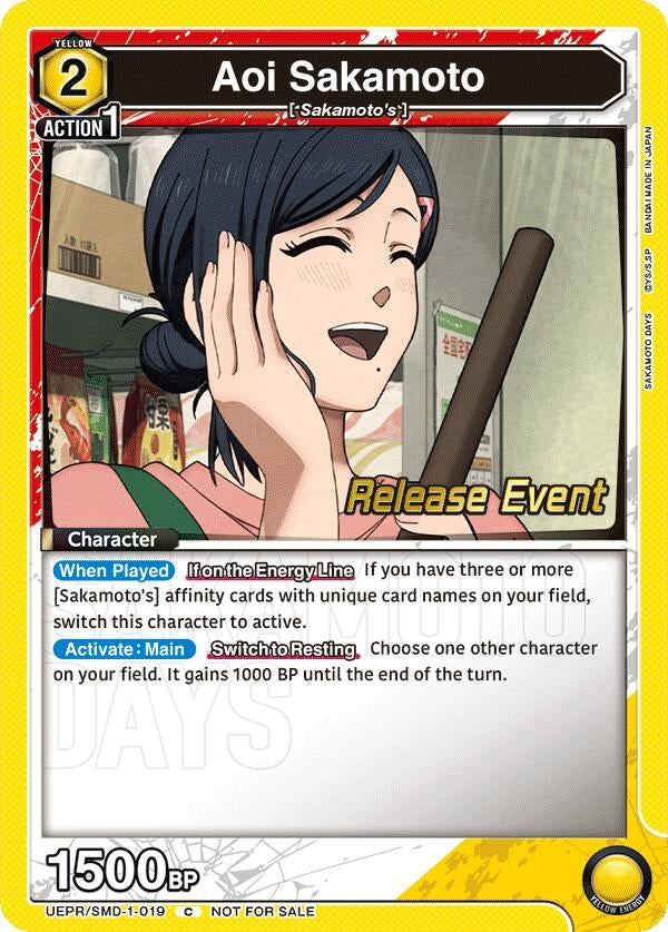 Image for Aoi Sakamoto (019) (UE19BT/SMD-1-019) (UE19BT: SAKAMOTO DAYS Release Event Cards) (UE19BT_RE) - Union Arena
