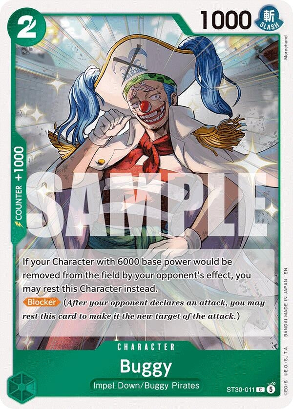 Image for Buggy (ST30-011) (Starter Deck EX: Luffy & Ace) (ST-30) - One Piece Card Game