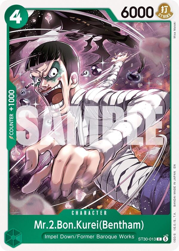 Image for Mr.2.Bon.Kurei(Bentham) (ST30-013) (Starter Deck EX: Luffy & Ace) (ST-30) - One Piece Card Game