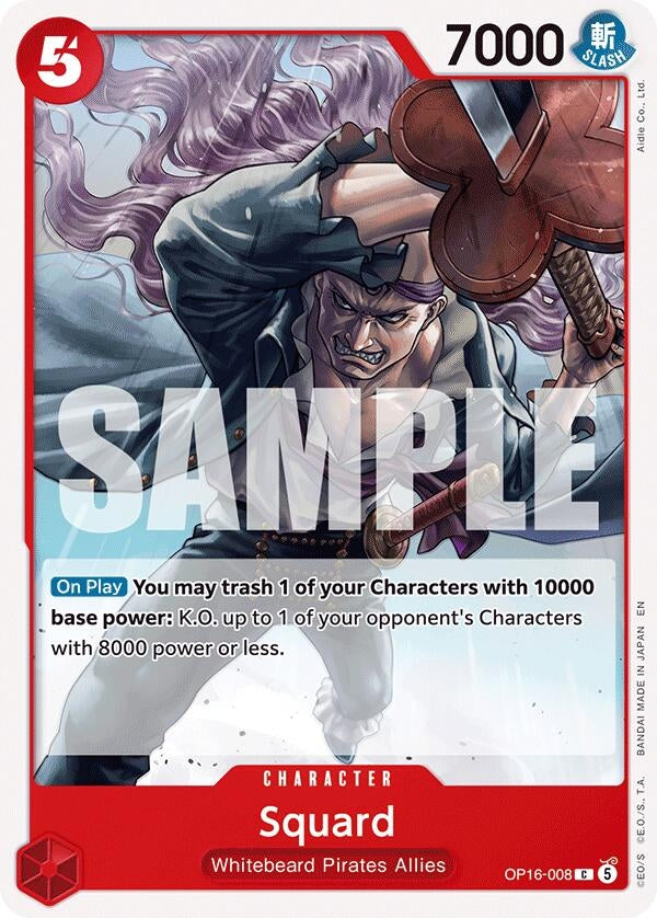 Image for Squard (OP16-008) (The Time of Battle) (OP16) - One Piece Card Game