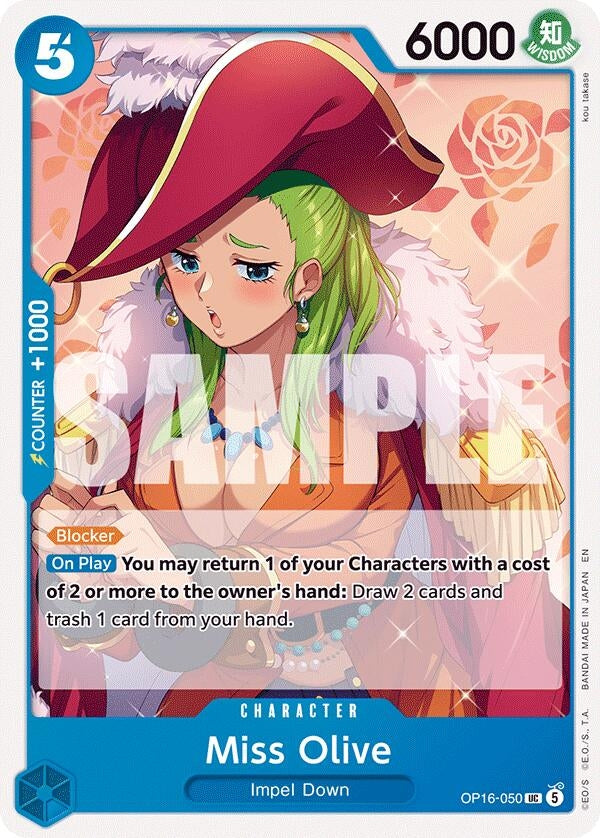 Image for Miss Olive (OP16-050) (The Time of Battle) (OP16) - One Piece Card Game