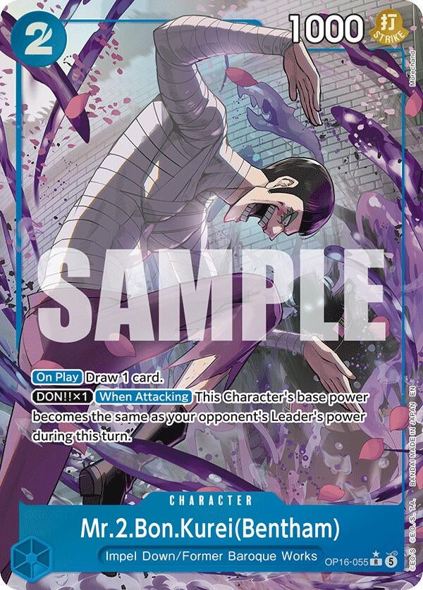 Mr.2.Bon.Kurei(Bentham) (055) (Alternate Art) (OP16-055) (The Time of Battle)
