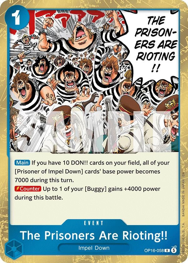 Image for The Prisoners Are Rioting!! (OP16-058) (The Time of Battle) (OP16) - One Piece Card Game