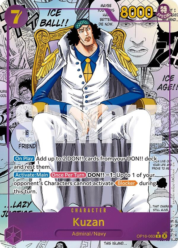 Image for Kuzan (Manga) (OP16-063) (The Time of Battle) (OP16) - One Piece Card Game
