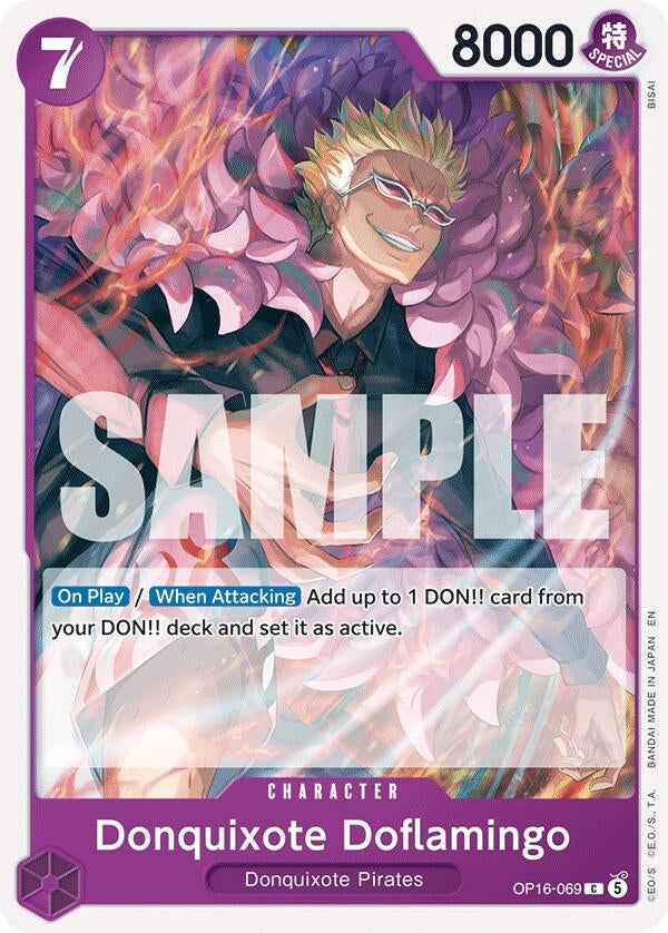 Image for Donquixote Doflamingo (069) (OP16-069) (The Time of Battle) (OP16) - One Piece Card Game