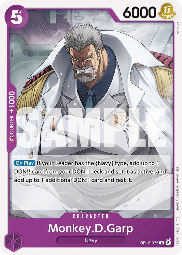 Image for Monkey.D.Garp (OP16-075) (The Time of Battle) (OP16) - One Piece Card Game