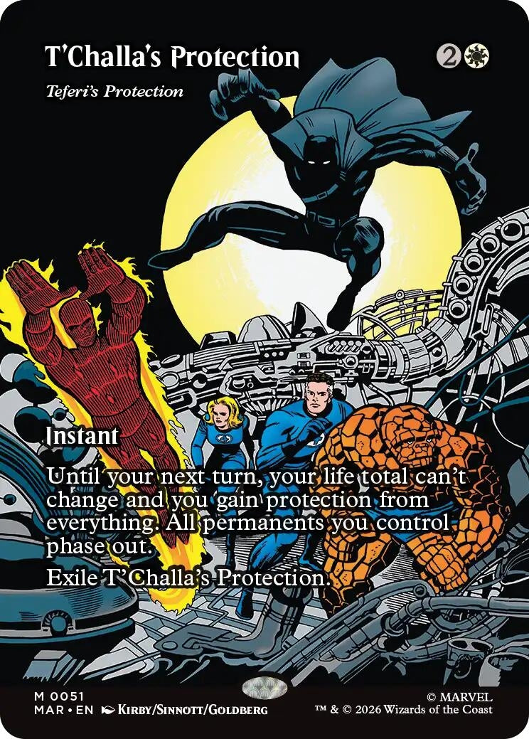 T'Challa's Protection - Teferi's Protection (Borderless) (51) (Marvel Universe Eternal-Legal)