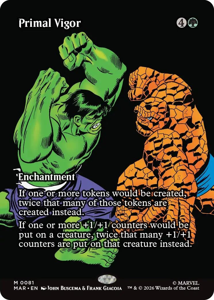 Primal Vigor (Borderless) (81) (Marvel Universe Eternal-Legal)