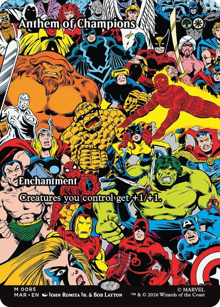 Anthem of Champions (Borderless) (85) (Marvel Universe Eternal-Legal)