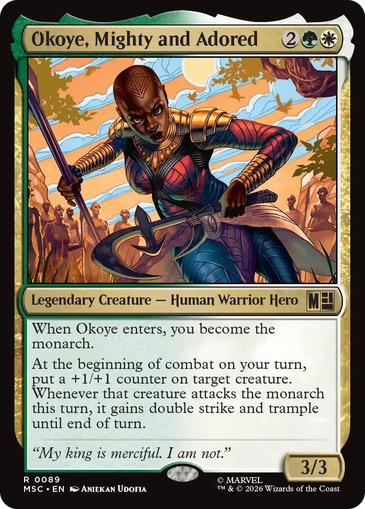Image for Okoye, Mighty and Adored (Surge Foil) (89) (Commander: Marvel Super Heroes) - Magic: The Gathering