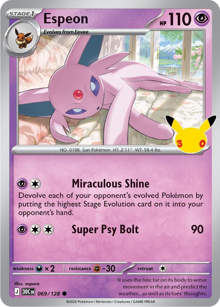 Image for Espeon (069/128) (ME: 30th Celebration) - Pokemon