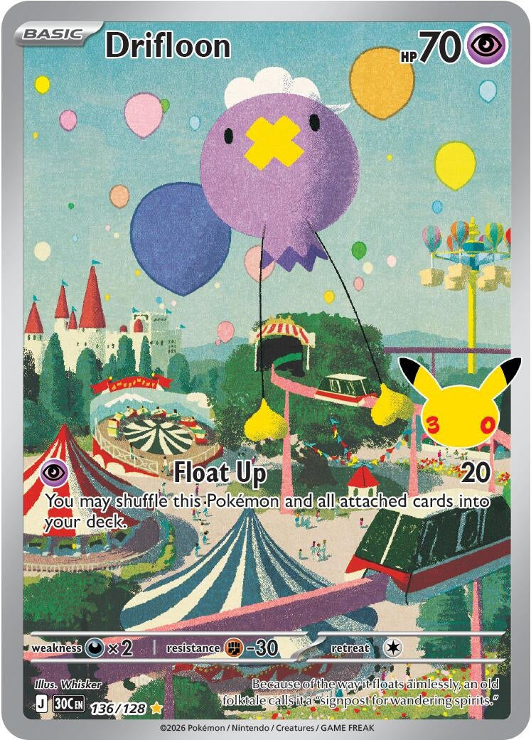Image for Drifloon (136/128) (ME: 30th Celebration) - Pokemon